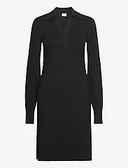 Filippa K - Knit Polo Dress - midi dresses - black - 0