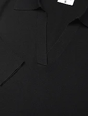 Filippa K - Knit Polo Dress - midi dresses - black - 2