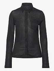 Filippa K - 93 Jersey Shirt - pitkähihaiset paidat - black - 0