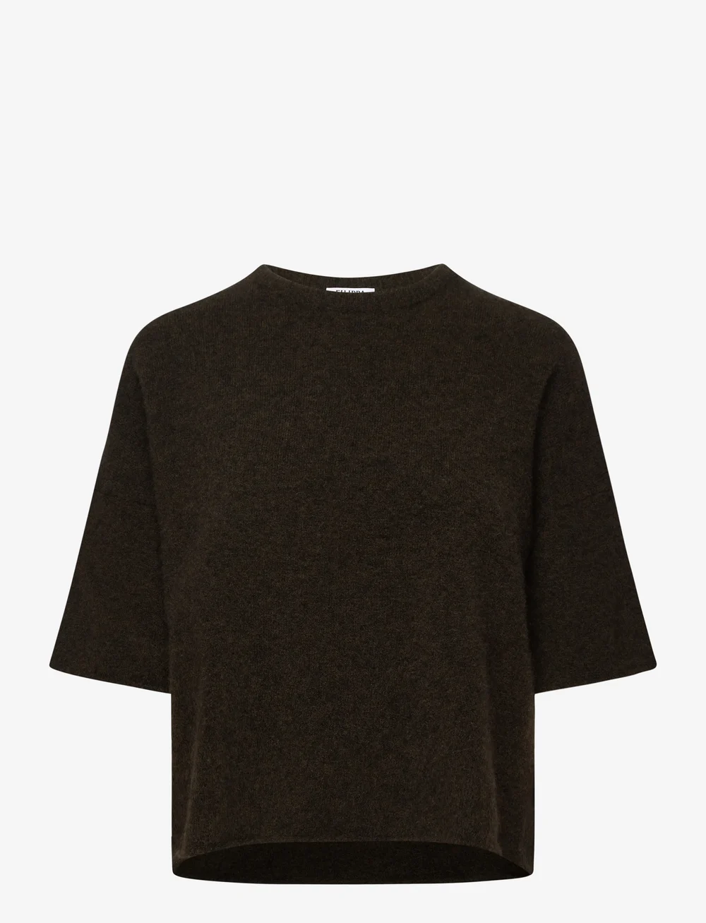 Filippa K - Wool Yak Tee - t-shirt & tops - dark khaki green - 0