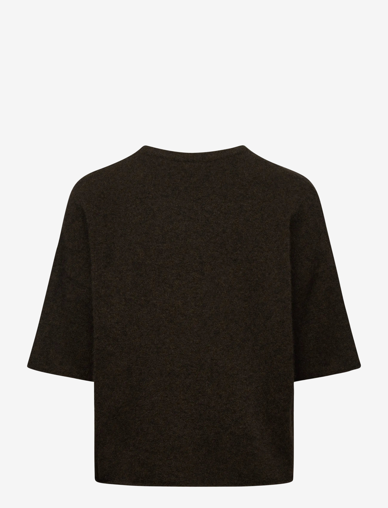 Filippa K - Wool Yak Tee - tröjor - dark khaki green - 1