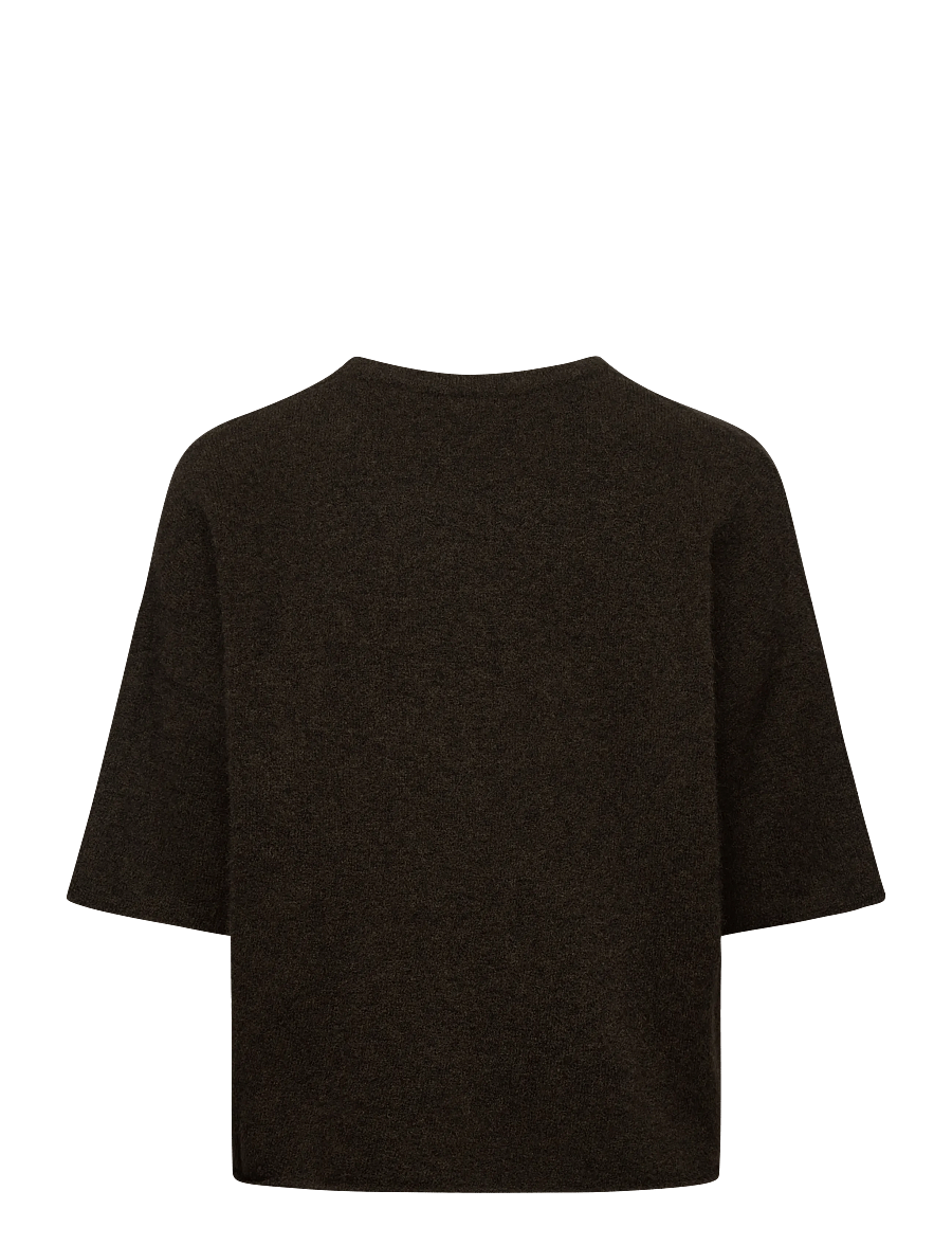 Filippa K - Wool Yak Tee - tröjor - dark khaki green - 1