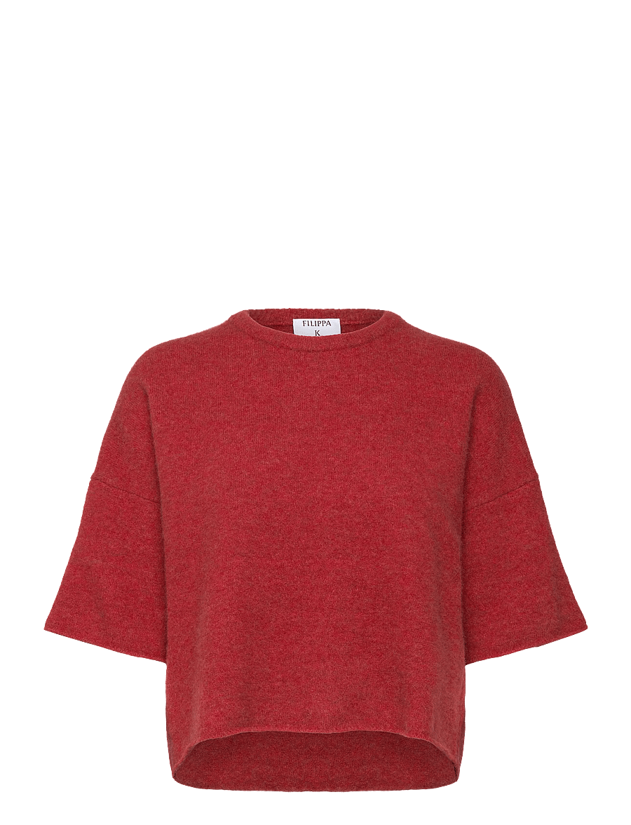 Filippa K - Wool Yak Tee - tröjor - red currant - 0