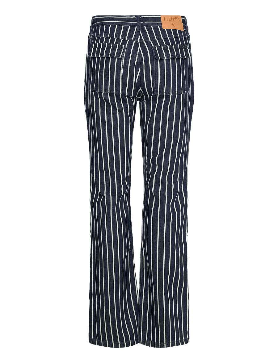 Filippa K - Button Detail Jeans - utsvängda jeans - denim blue - 1