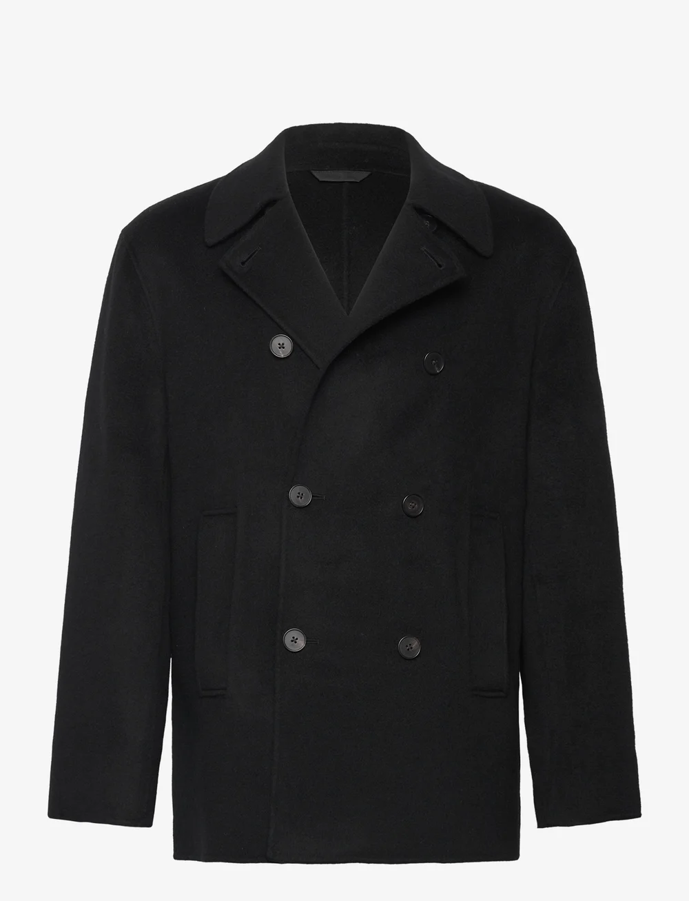 Filippa K - Double Faced Wool Peacoat - wollmäntel - black - 0