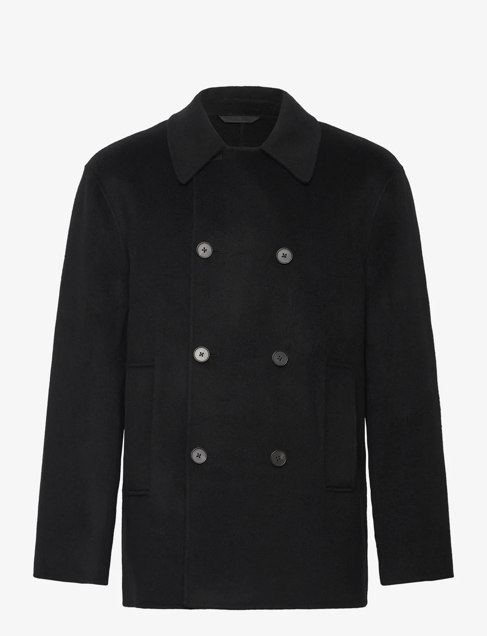 Filippa K - Double Faced Wool Peacoat - wollmäntel - black - 1