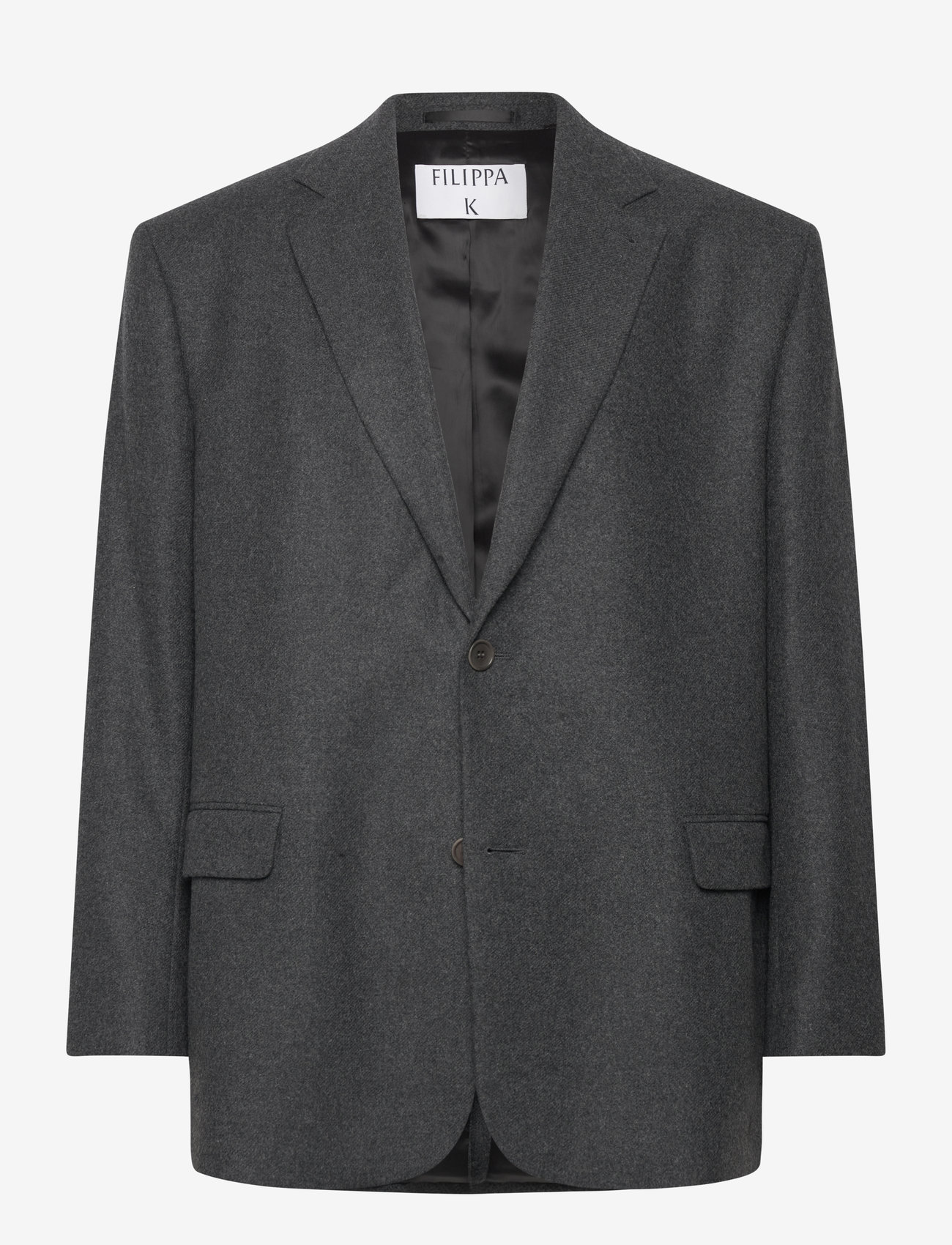 Filippa K - Oversized Brushed Wool Blazer - enkelknäppta kavajer - anthracite - 0