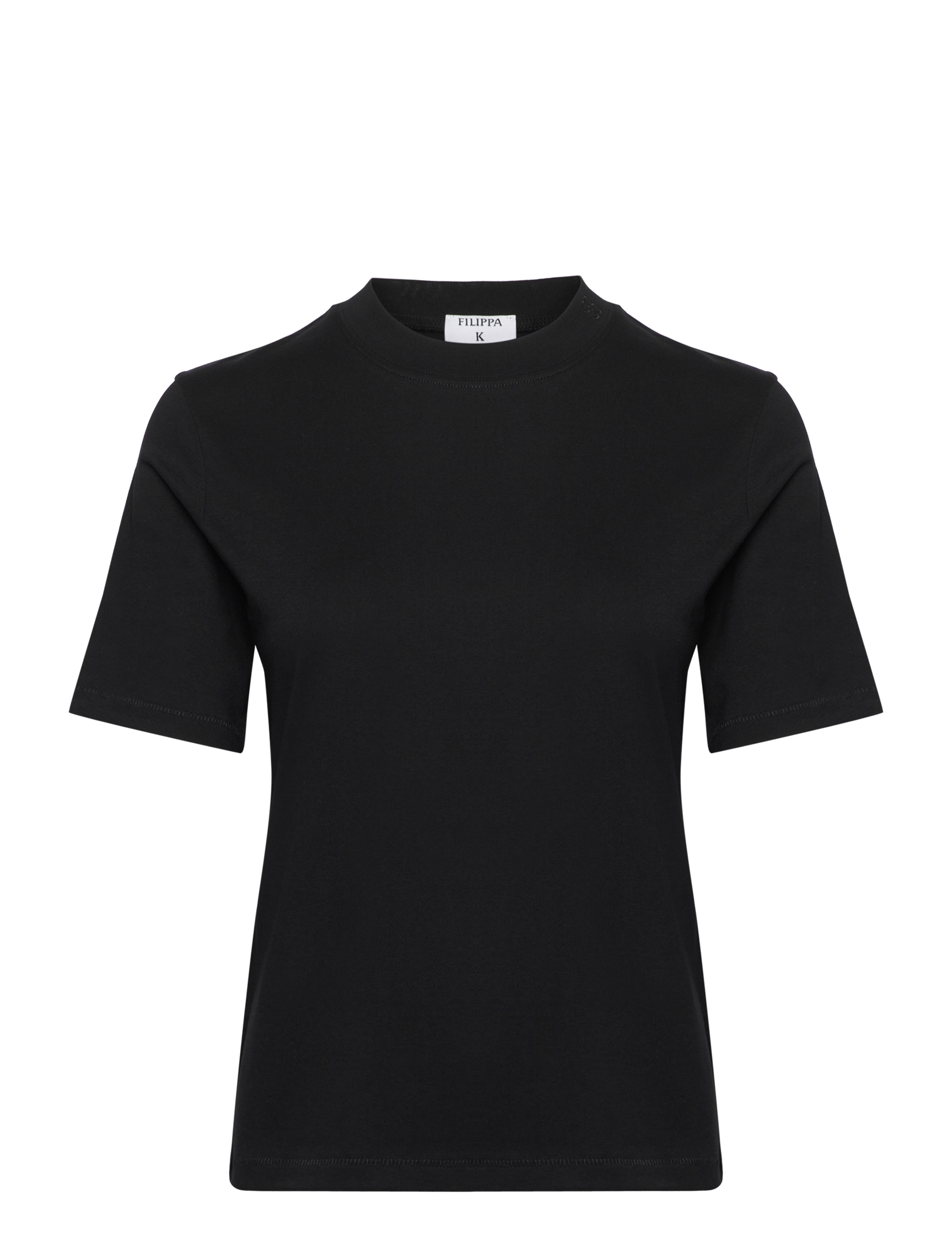 Filippa K Mock Neck Tee - Kampagne - BLACK / black