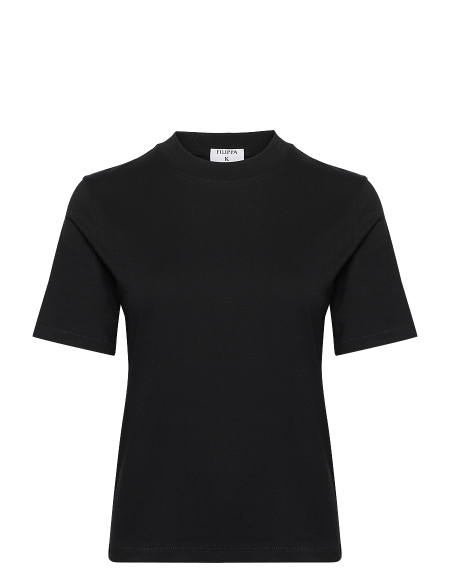 Filippa K - Mock Neck Tee - t-shirts & tops - black - 0