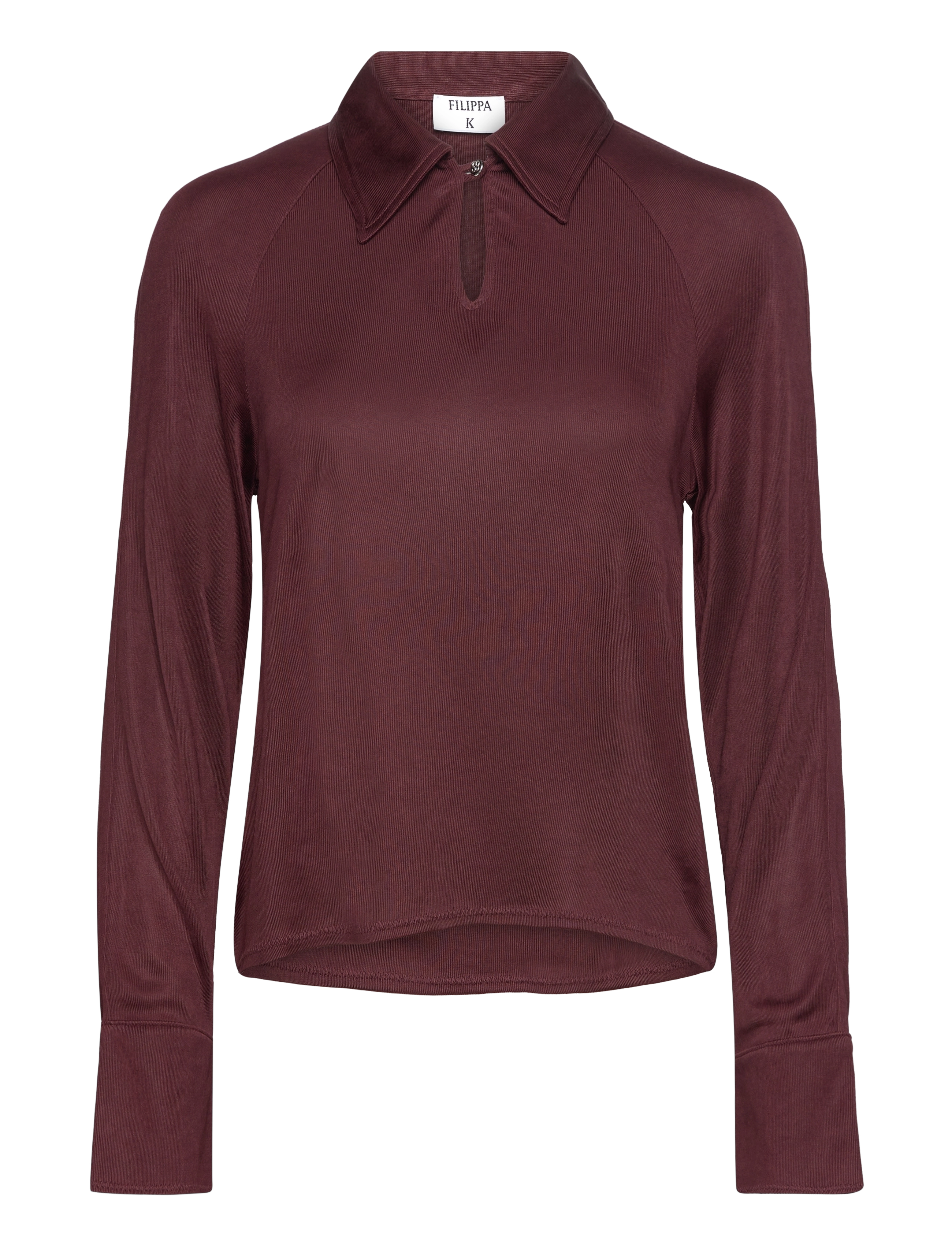 Glossy Jersey Shirt - MAHOGANY B