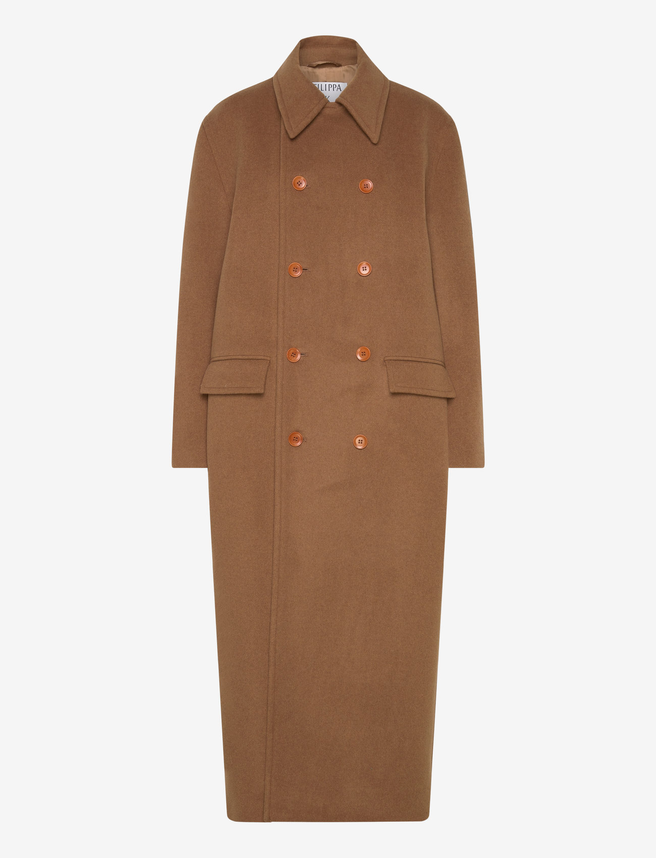 Filippa K - Double Breasted Brushed Wool C - overtøj - light brow - 0