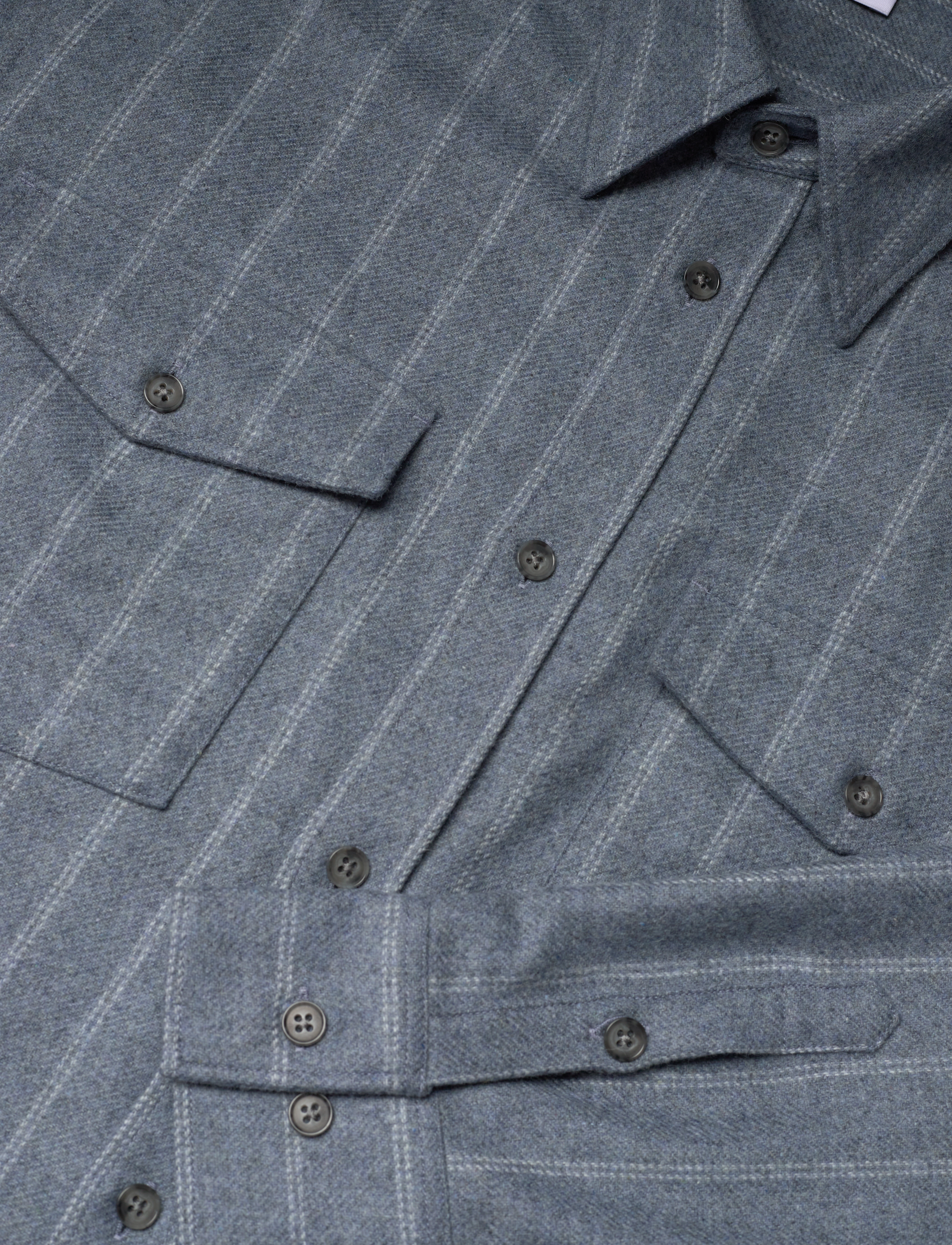 Filippa K - Brushed Wool Overshirt - kvinnor - grey blue - 2