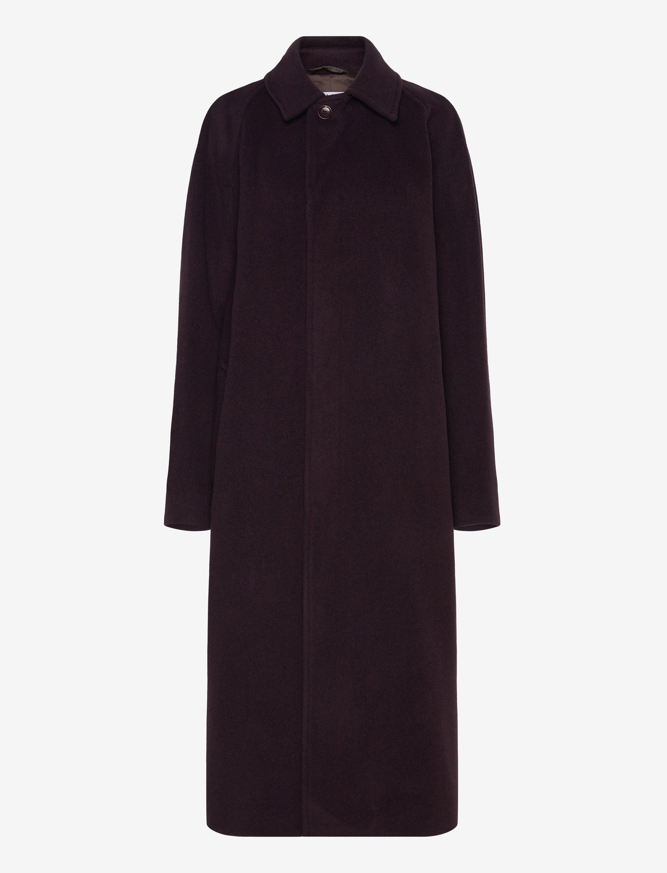Filippa K - Wool Carcoat - dark burgu - 0