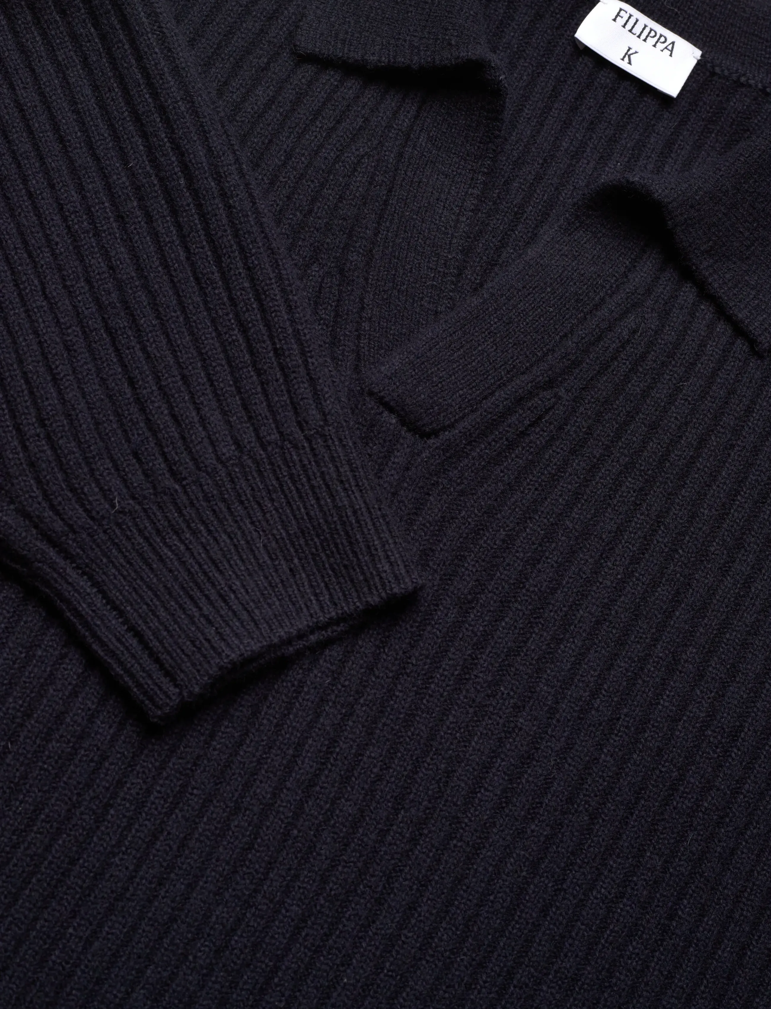 Filippa K - Ribbed Polo Shirt - navy - 2
