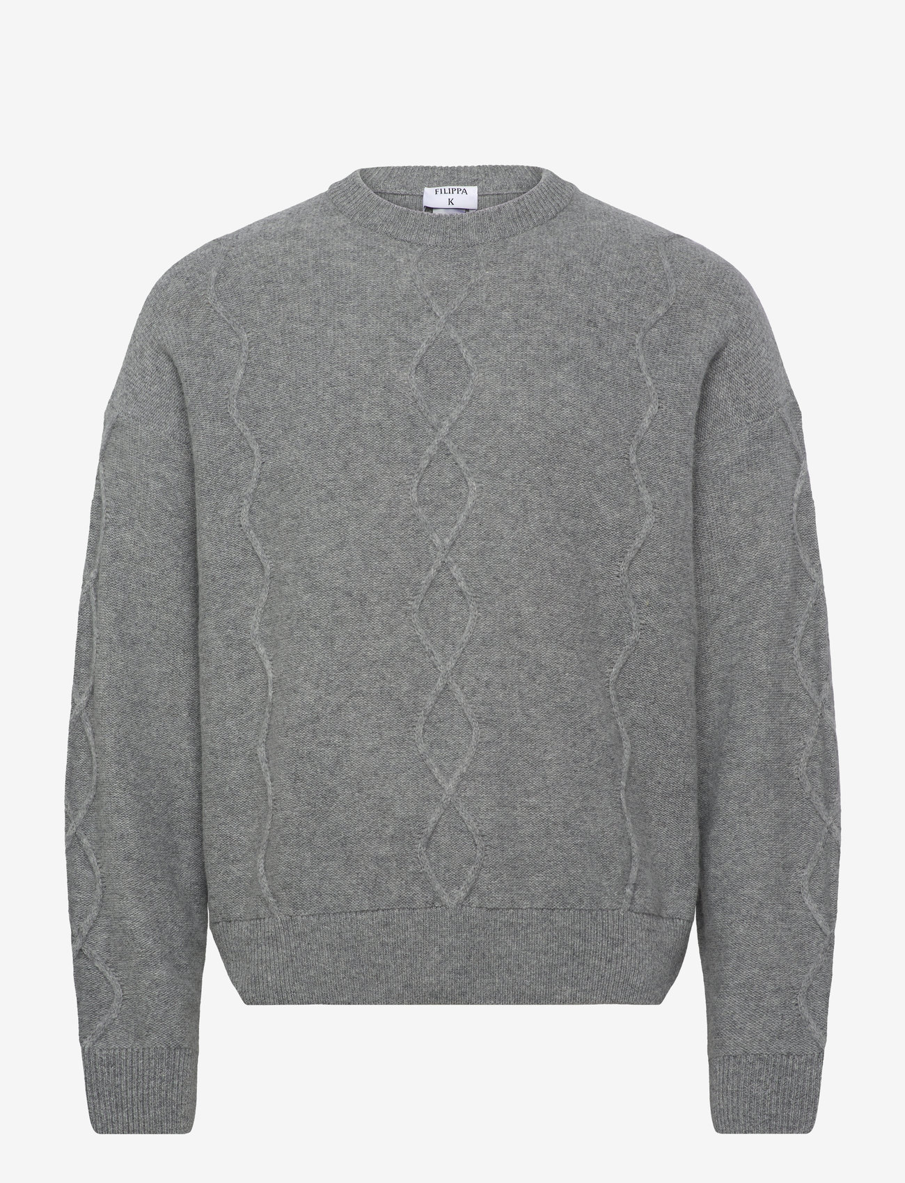 Filippa K - Diamond Cable Sweater - grey melan - 0