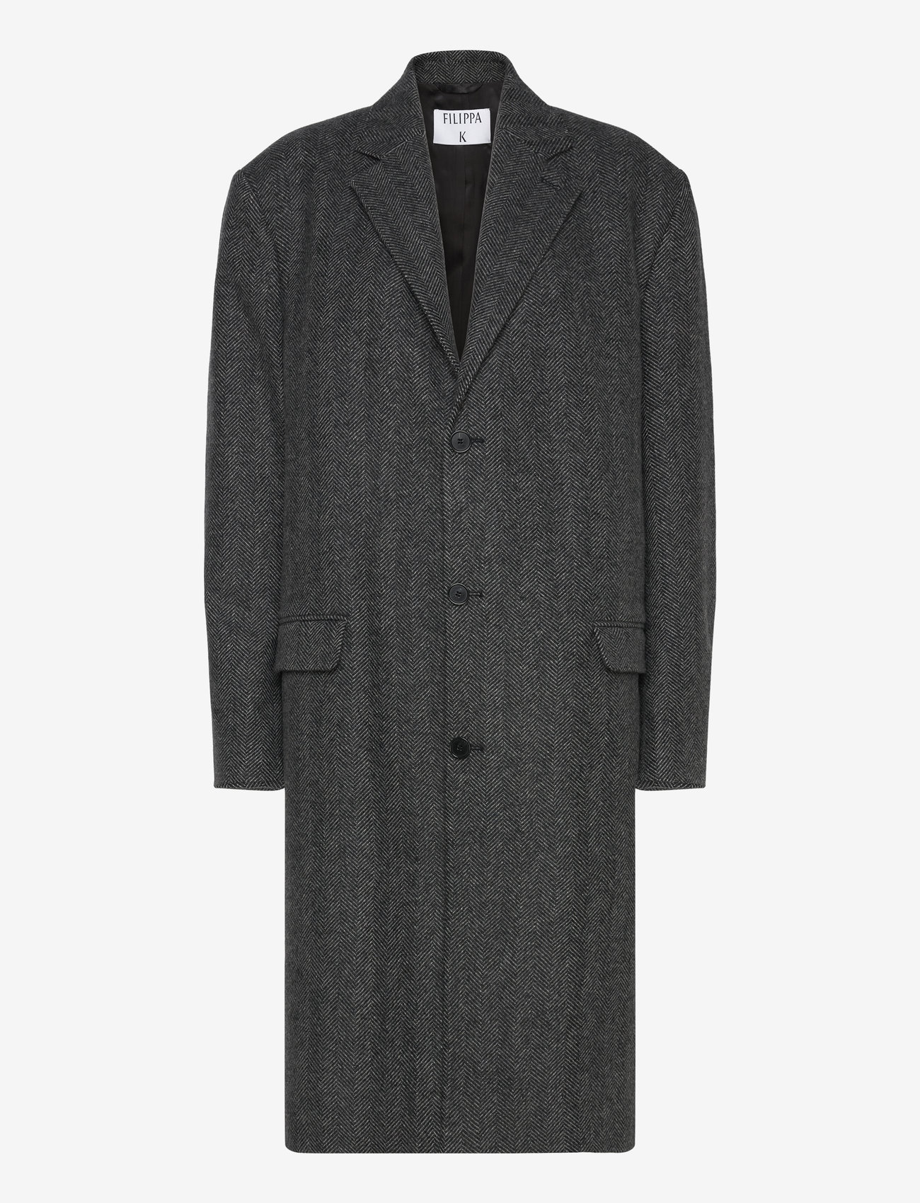 Filippa K - Relaxed Wool Coat - grey herri - 0