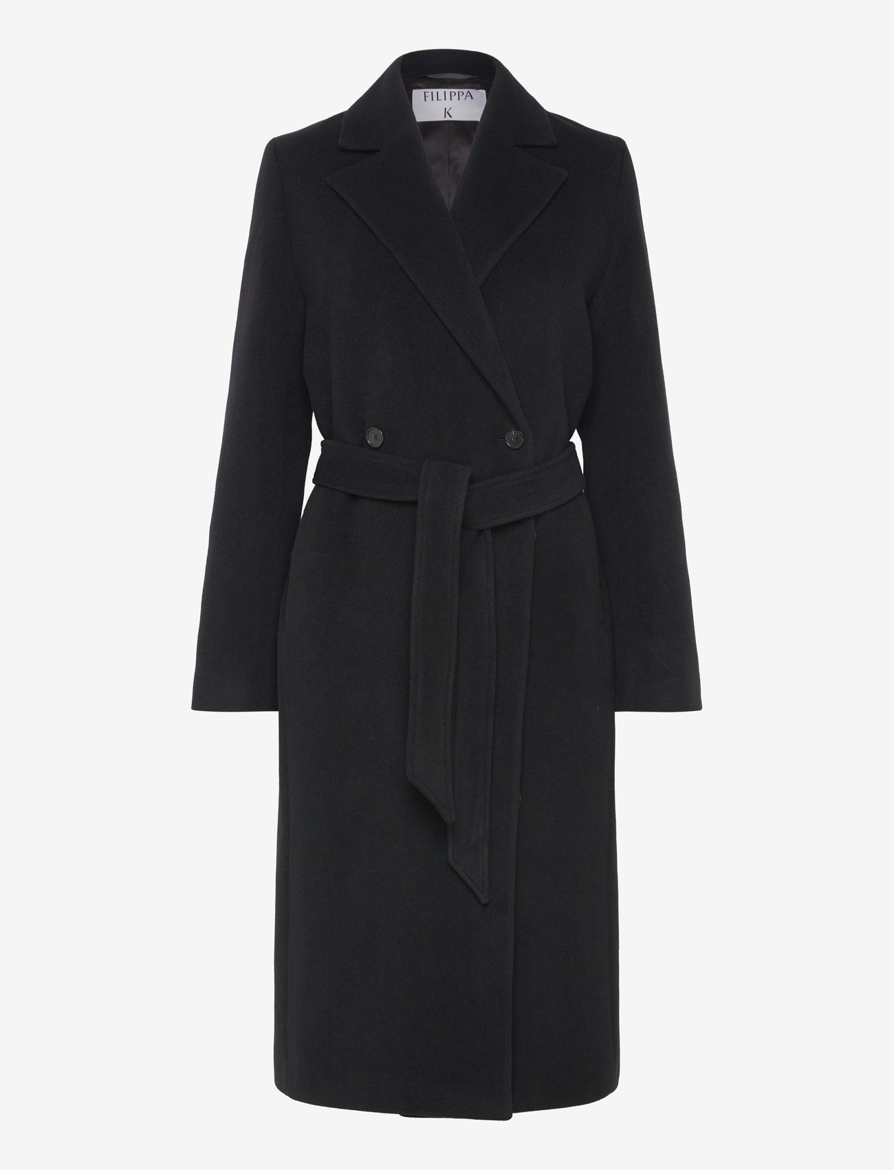 Filippa K - Soft Wool Belted Coat - black - 0