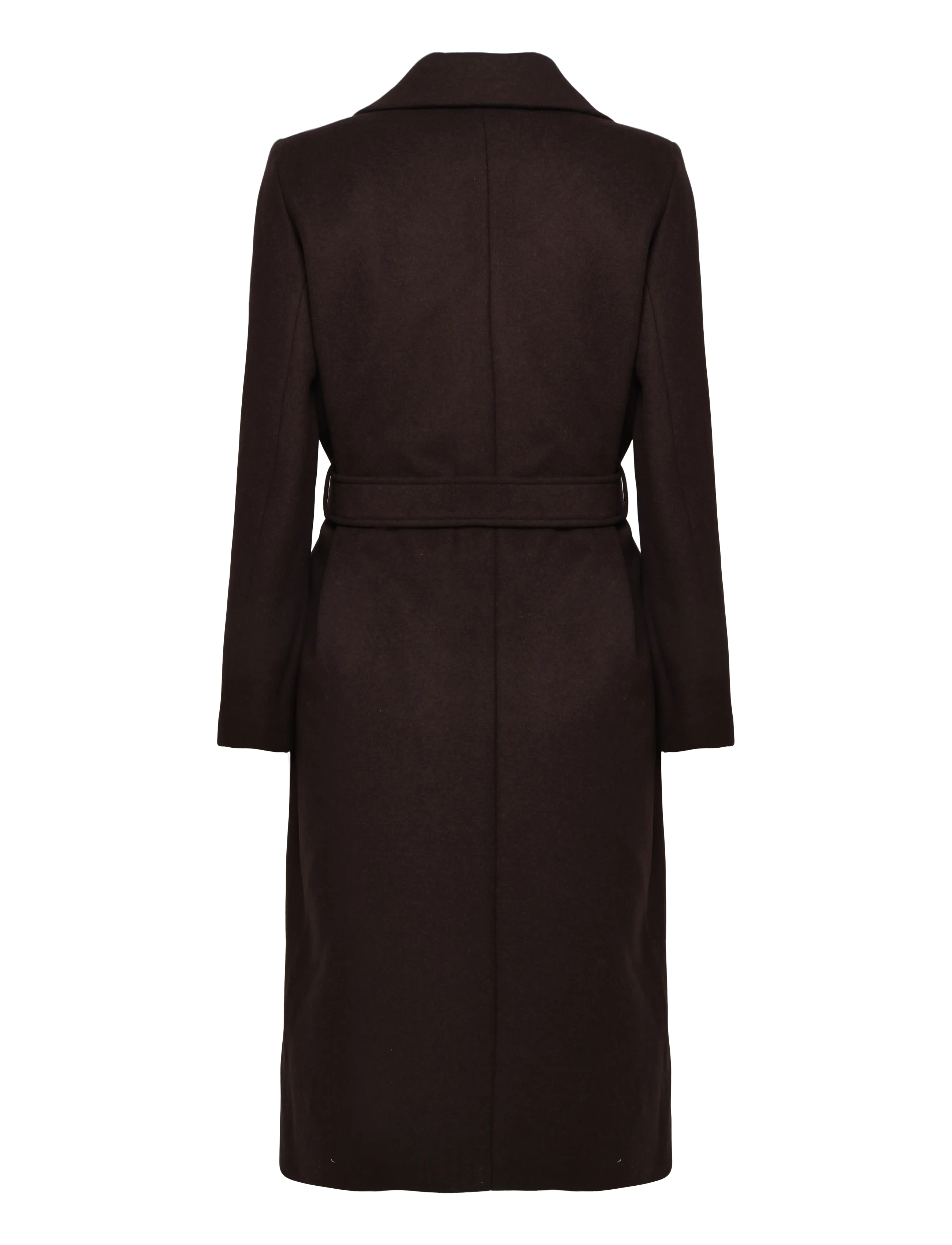 Filippa K - Charlotte Wool Belted Coat - vinterjakker - dark chocolate - 1