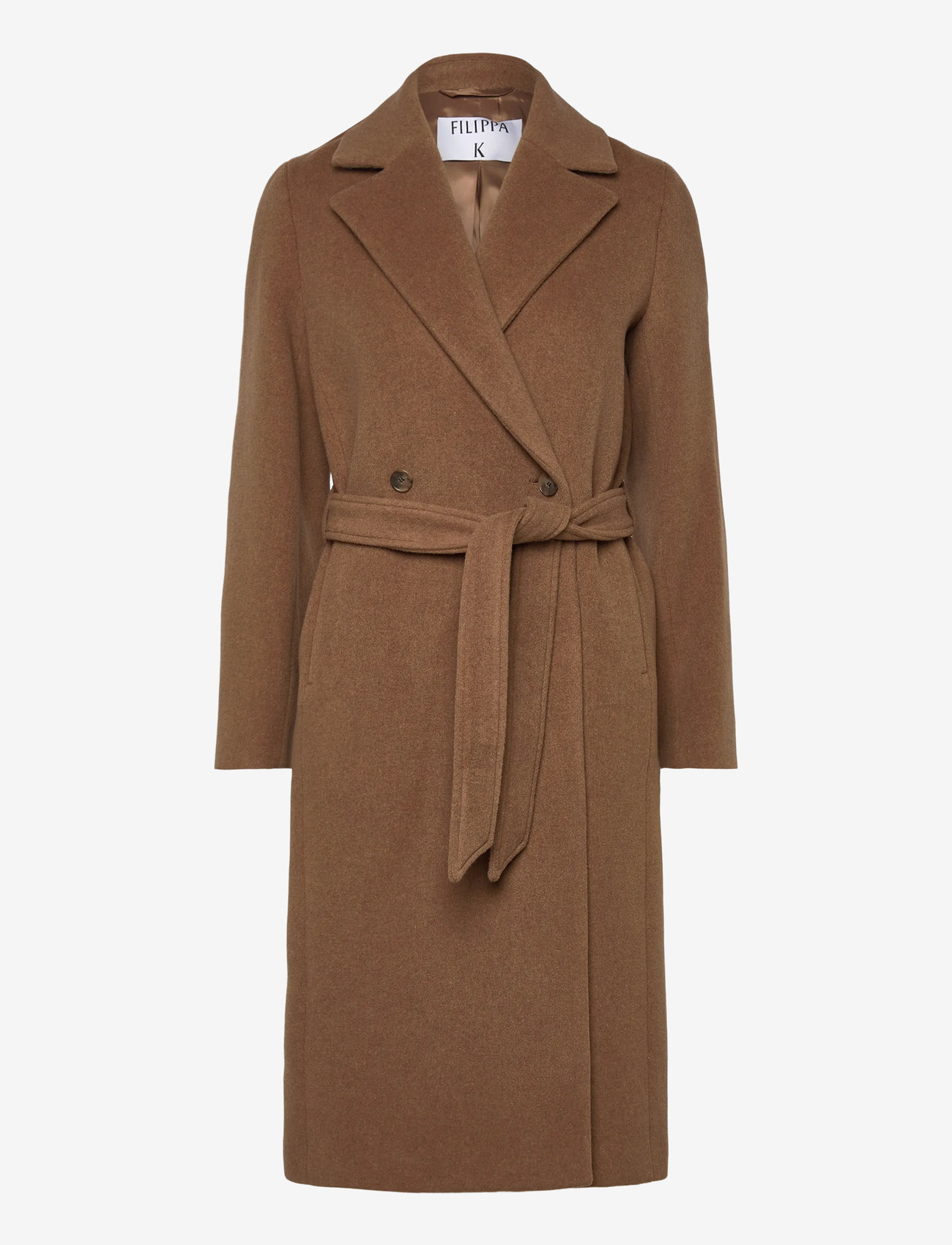 Filippa K - Soft Wool Belted Coat - kurtki zimowe - light brown - 0