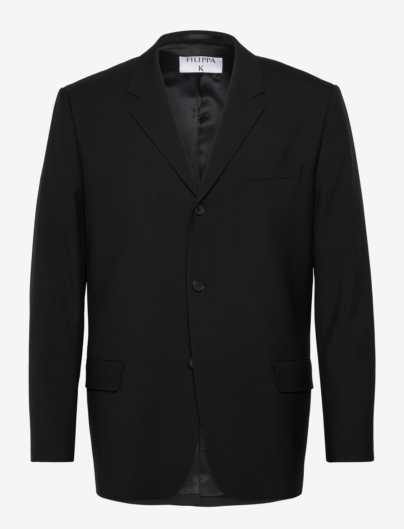 Filippa K - Single Breasted Wool Blazer - enkeltradede blazere - black - 0