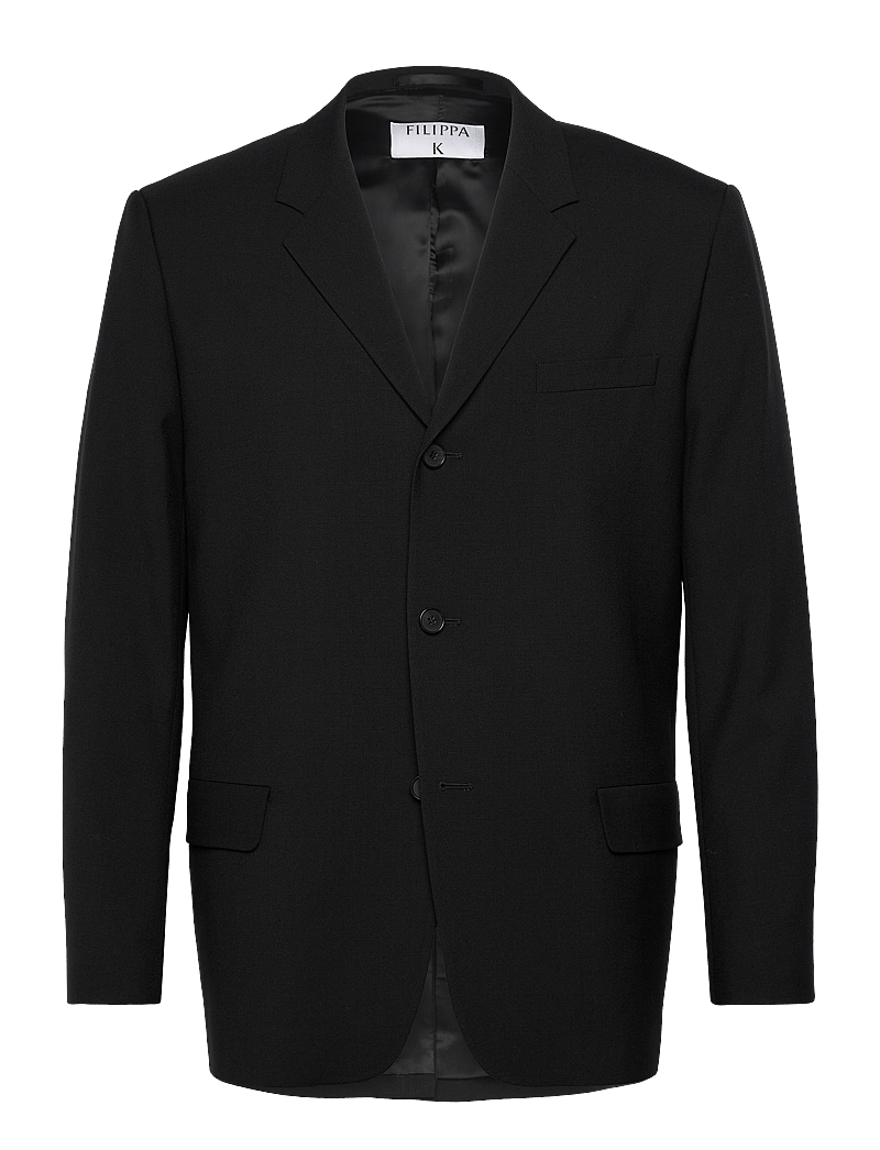 Filippa K - Single Breasted Wool Blazer - einreiher - black - 0