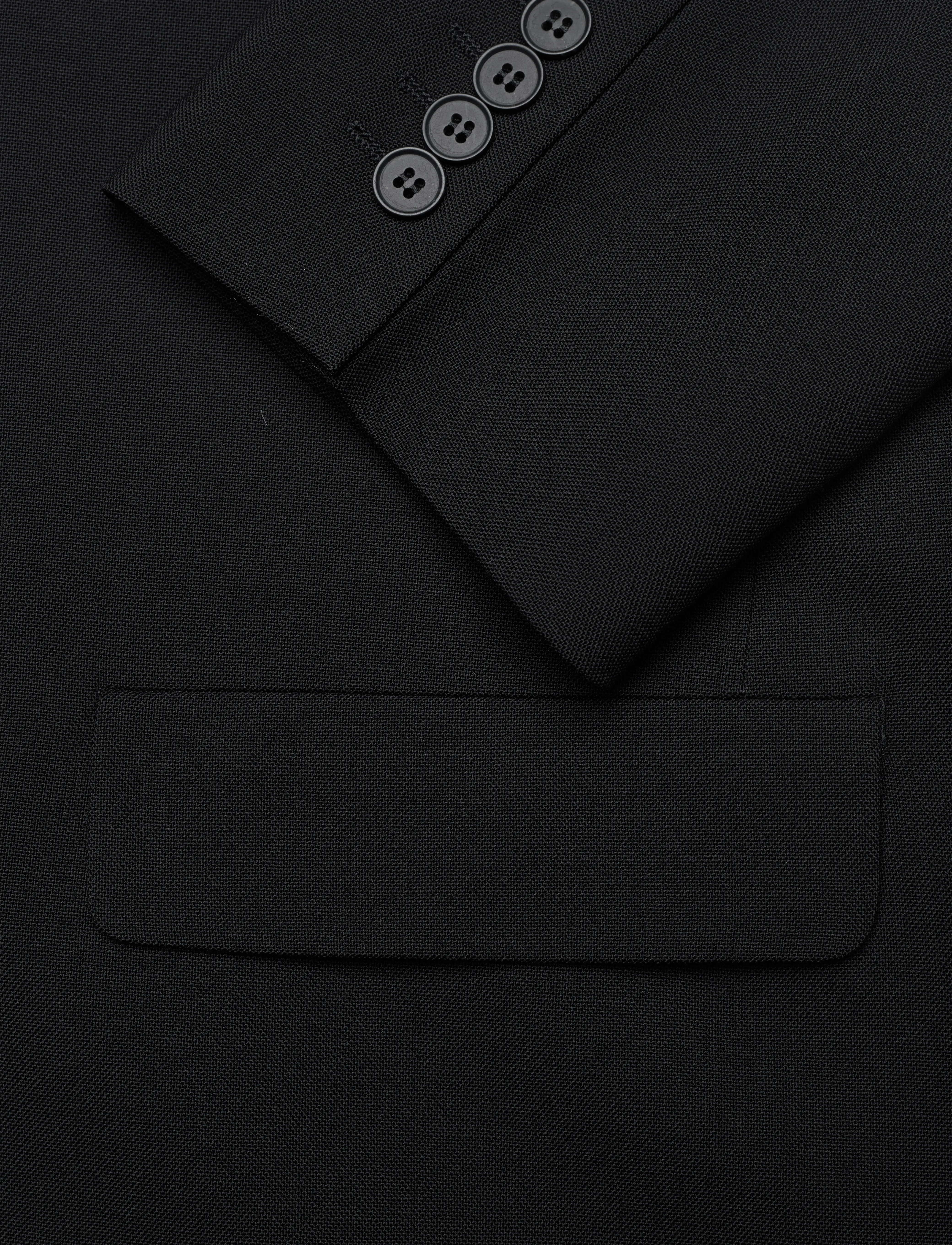Filippa K - Single Breasted Wool Blazer - Ühe rinnatisega pintsakud - black - 3