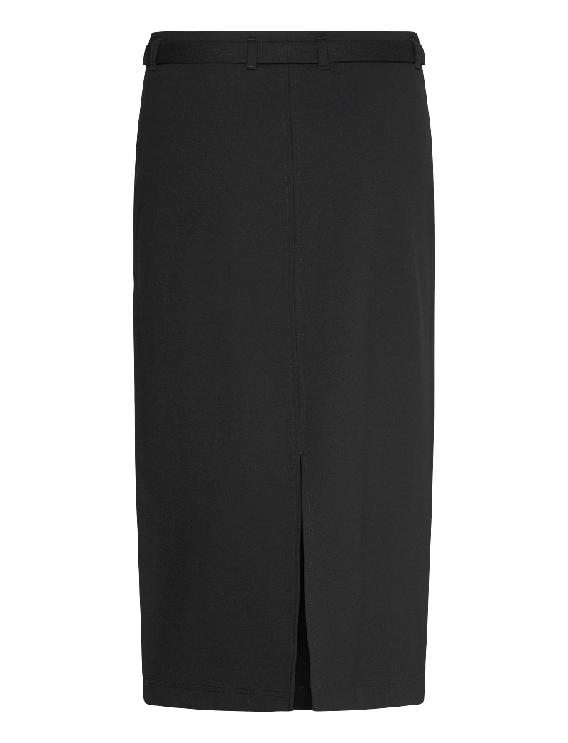 Filippa K - Belted Jersey Skirt - midi-röcke - black - 1