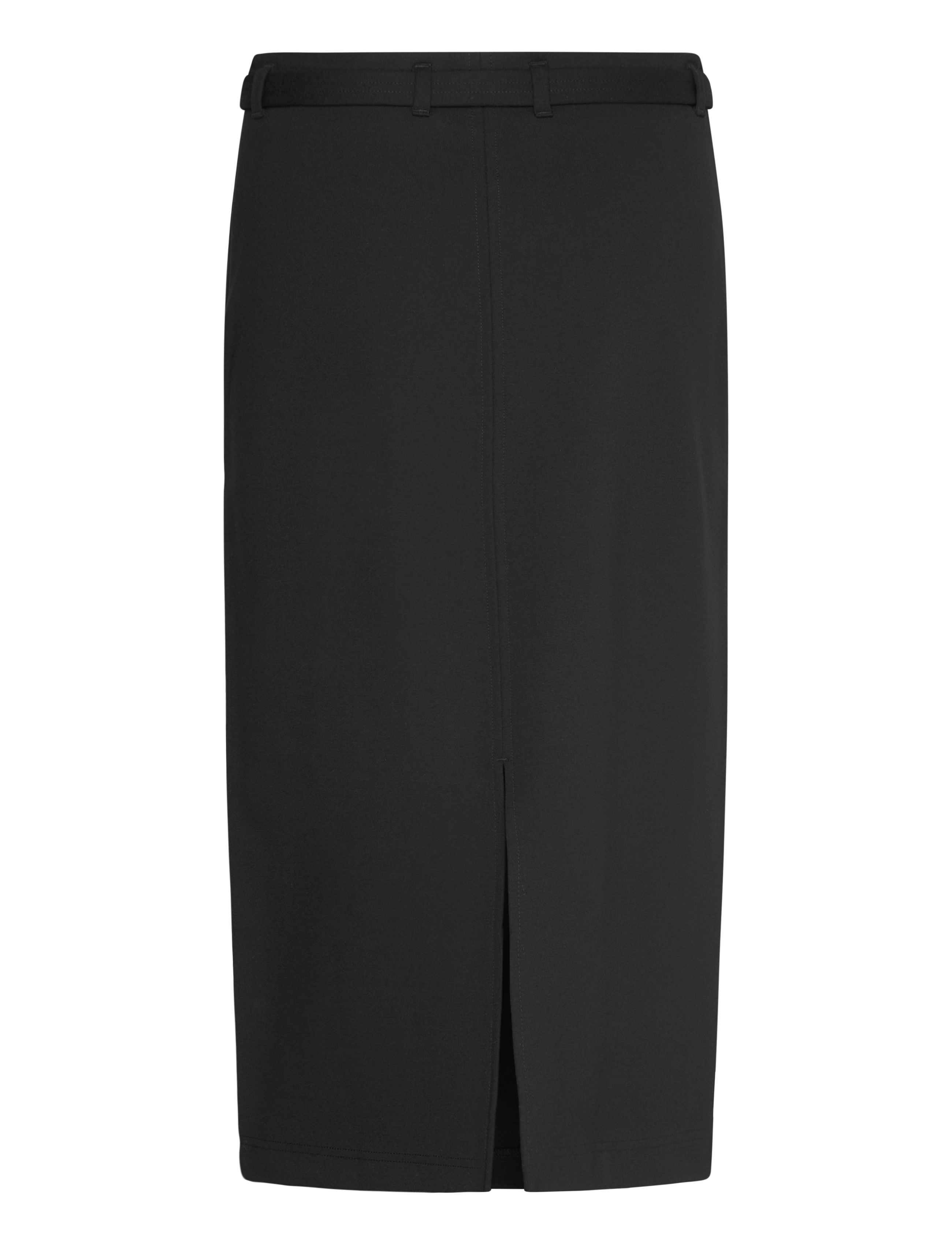 Filippa K - Belted Jersey Skirt - midi röcke - black - 1