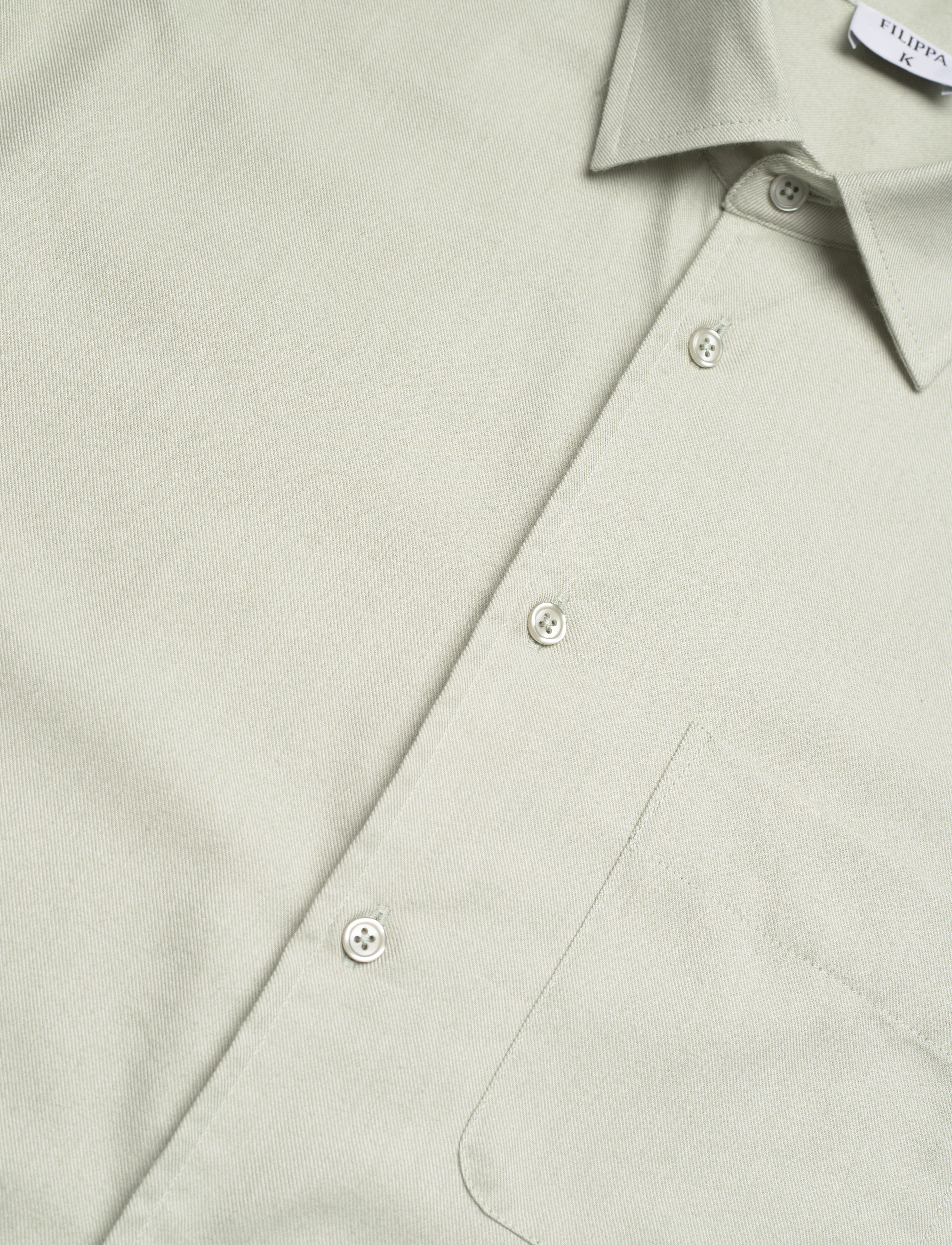 Filippa K - Relaxed Cotton Shirt - faded moss - 3
