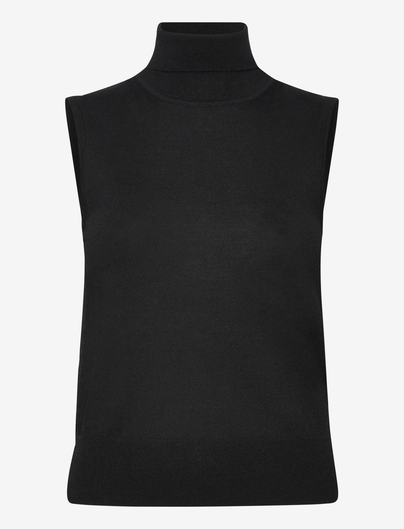 Filippa K - Turtleneck Vest - strikveste - black - 0