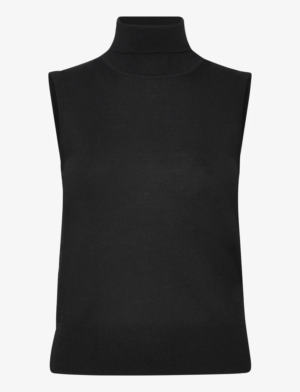 Filippa K - Turtleneck Vest - stickade västar - black - 0
