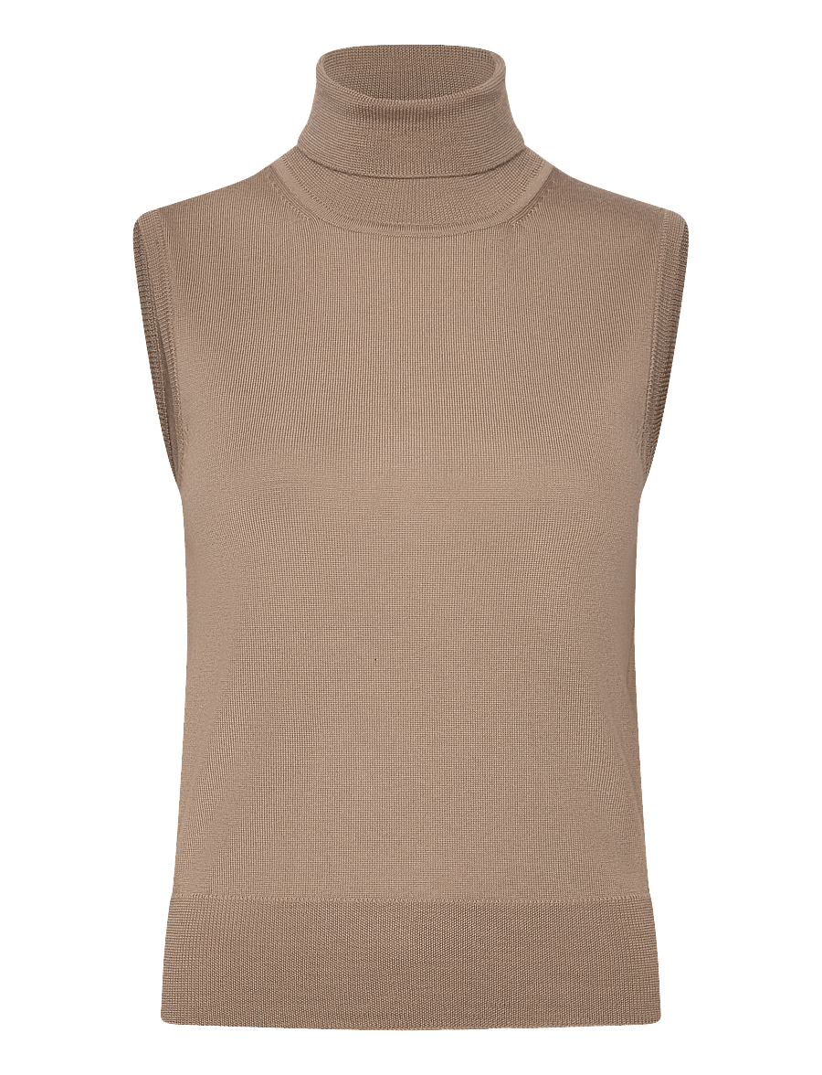 Filippa K - Turtleneck Vest - strikveste - sandstone - 0