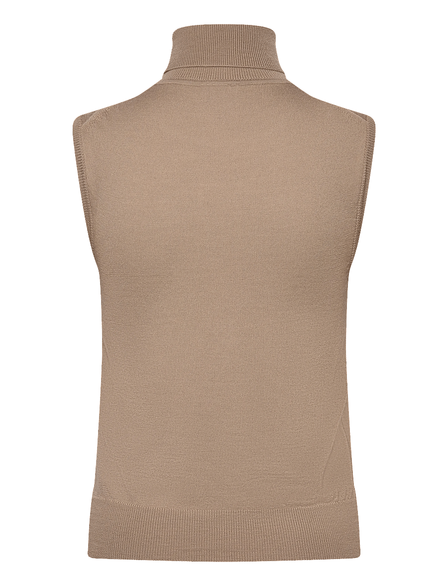 Filippa K - Turtleneck Vest - strikveste - sandstone - 1