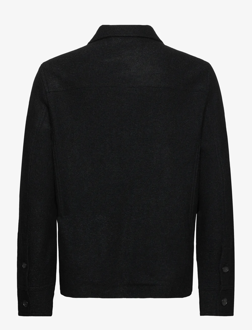 Filippa K - Boiled Wool Shirt Jacket - uldjakker - black - 1