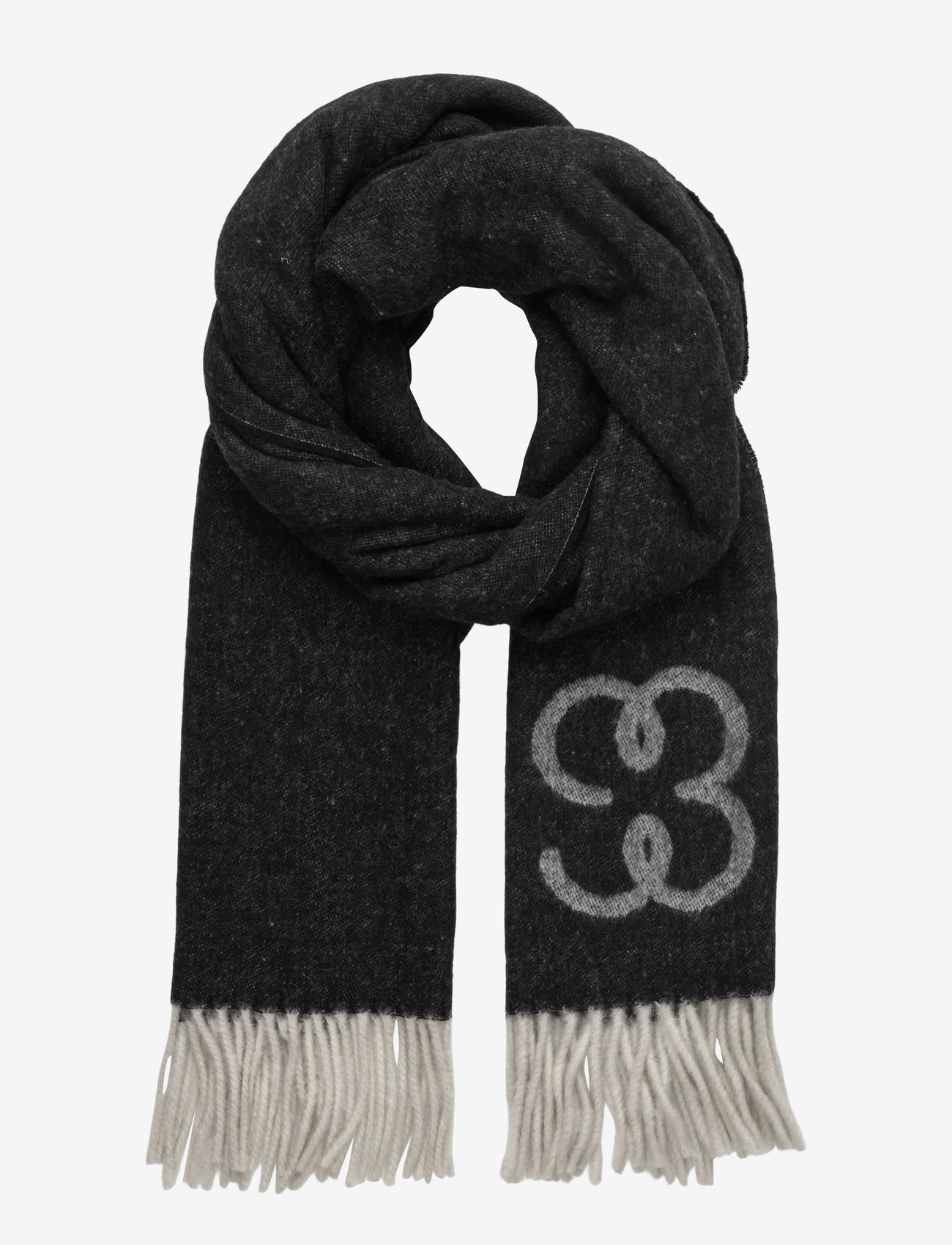 Filippa K - Monogram Scarf - cashmere - black - 0