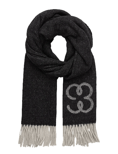 Filippa K Monogram Scarf - Filippa K - BLACK / grey