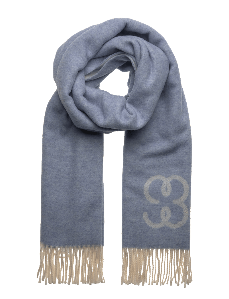 Filippa K - Monogram Scarf - kaschmir - dusty blue - 0