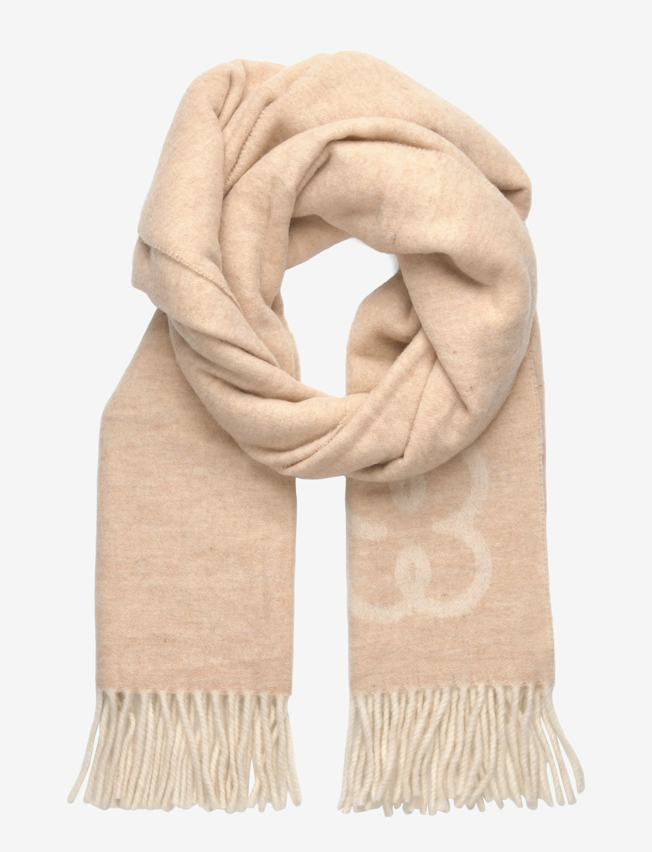 Filippa K - Monogram Scarf - aksessuaarid - light beige - 0