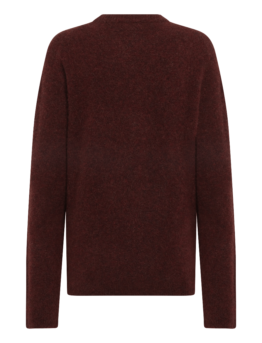 Filippa K - Wool Yak Sweater - knitted round necks - burgundy - 2