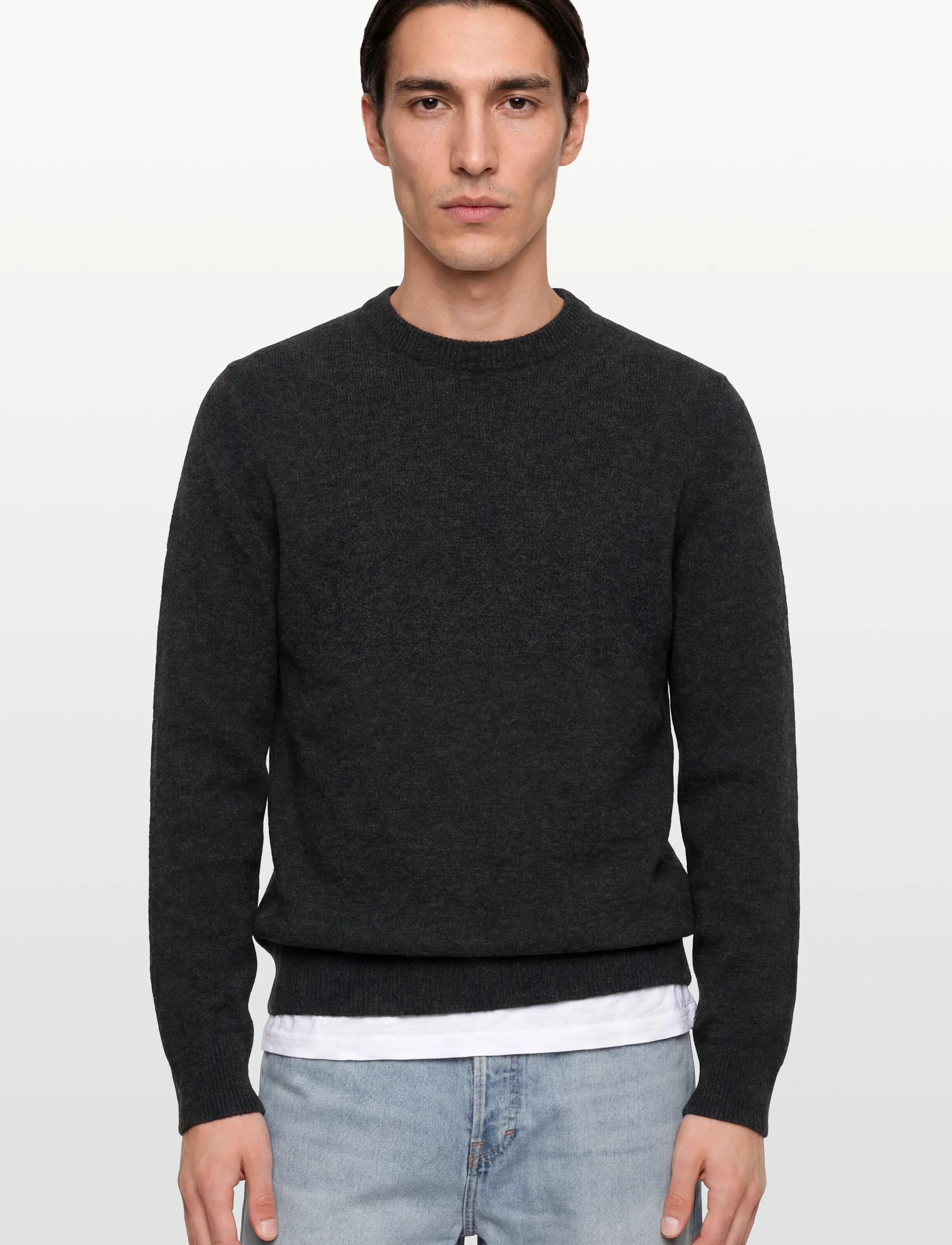 Filippa K - Wool Yak Sweater - basic-strickmode - charcoal melange - 3