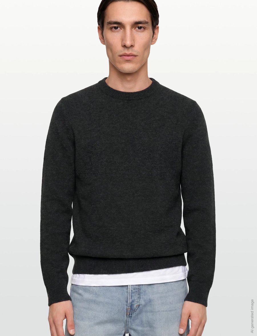 Filippa K - Wool Yak Sweater - rundhals - charcoal melange - 3