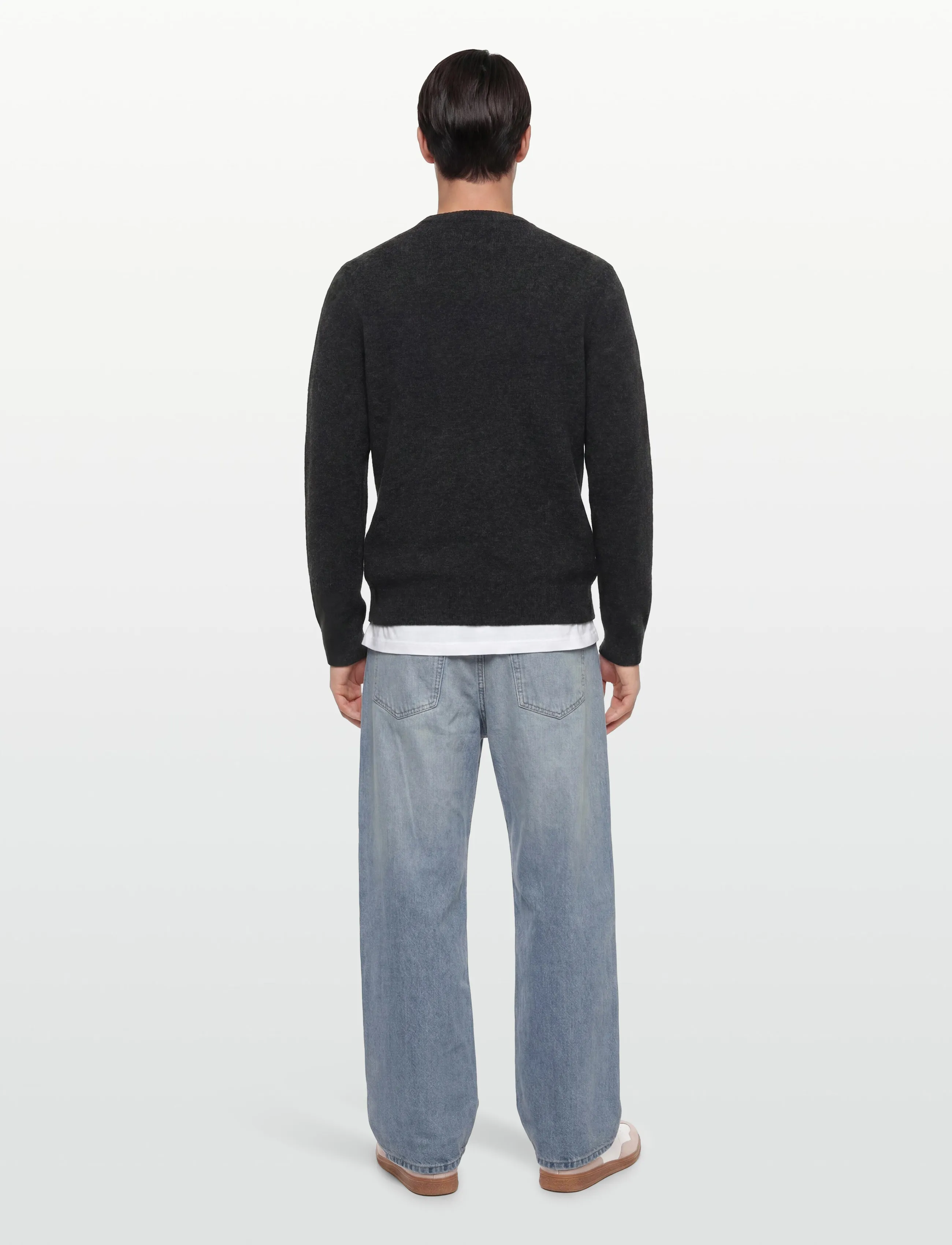 Filippa K - Wool Yak Sweater - basic-strickmode - charcoal melange - 4