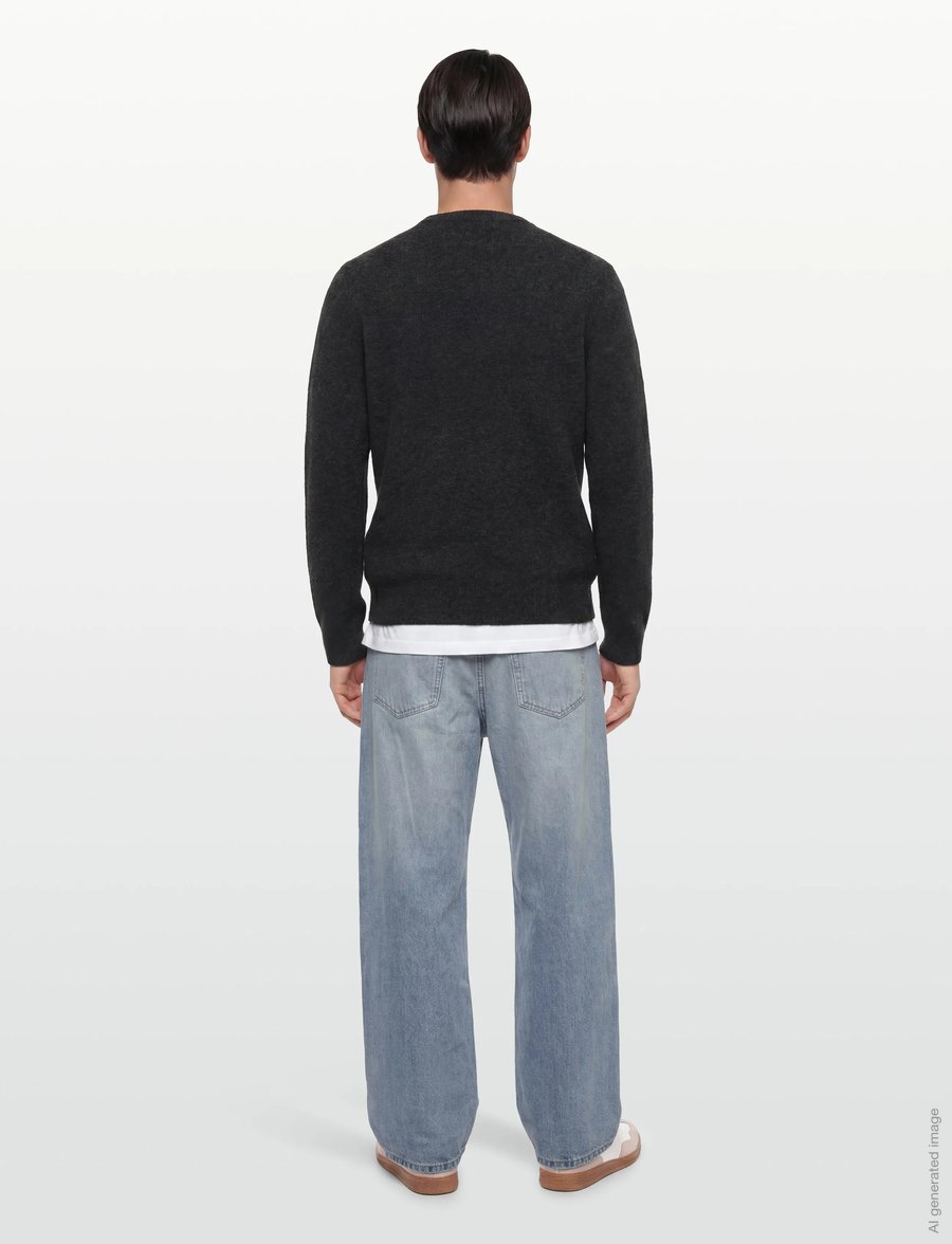 Filippa K - Wool Yak Sweater - rundhals - charcoal melange - 4