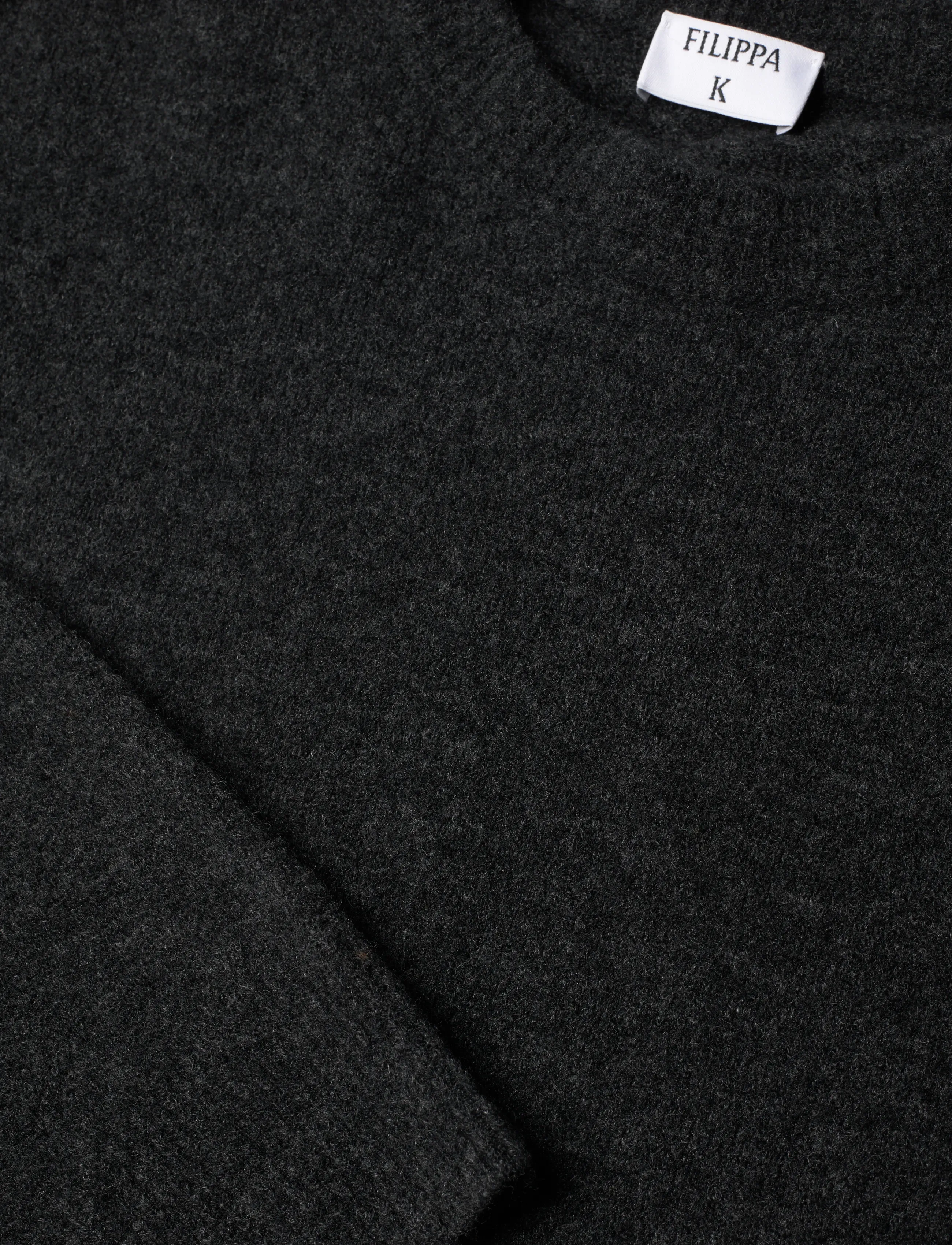 Filippa K - Wool Yak Sweater - knitwear - charcoal melange - 2