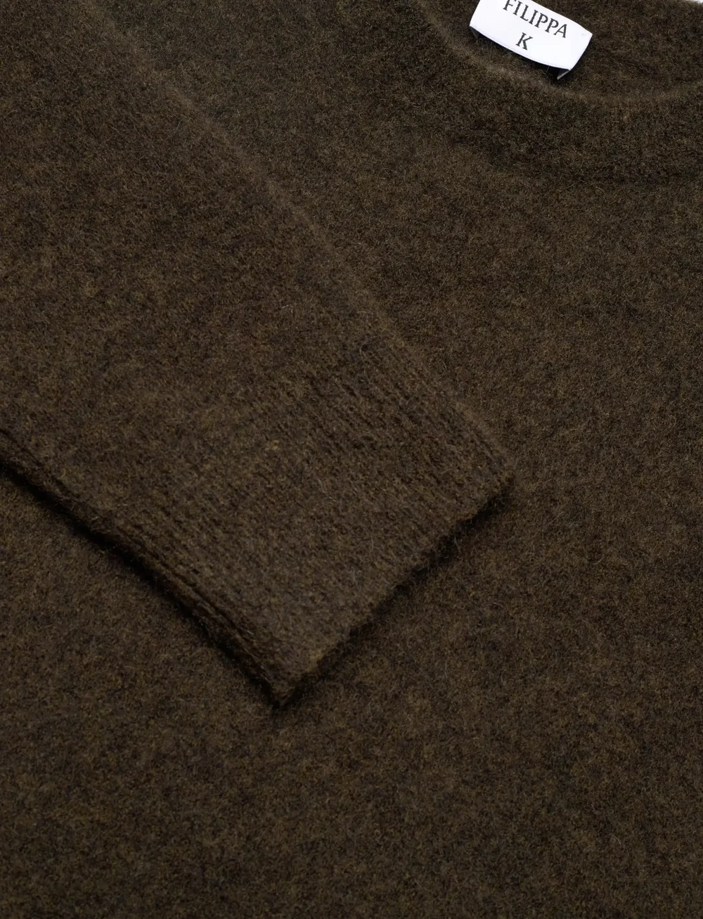 Filippa K - Yak Sweater - rund hals - dark khaki green - 2