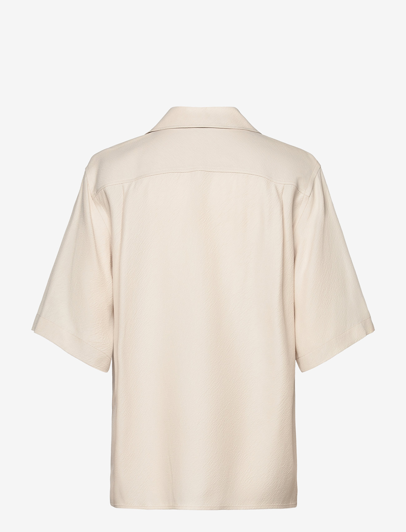 Filippa K - Draped Twill Shirt - kurzärmlige hemden - ivory - 1