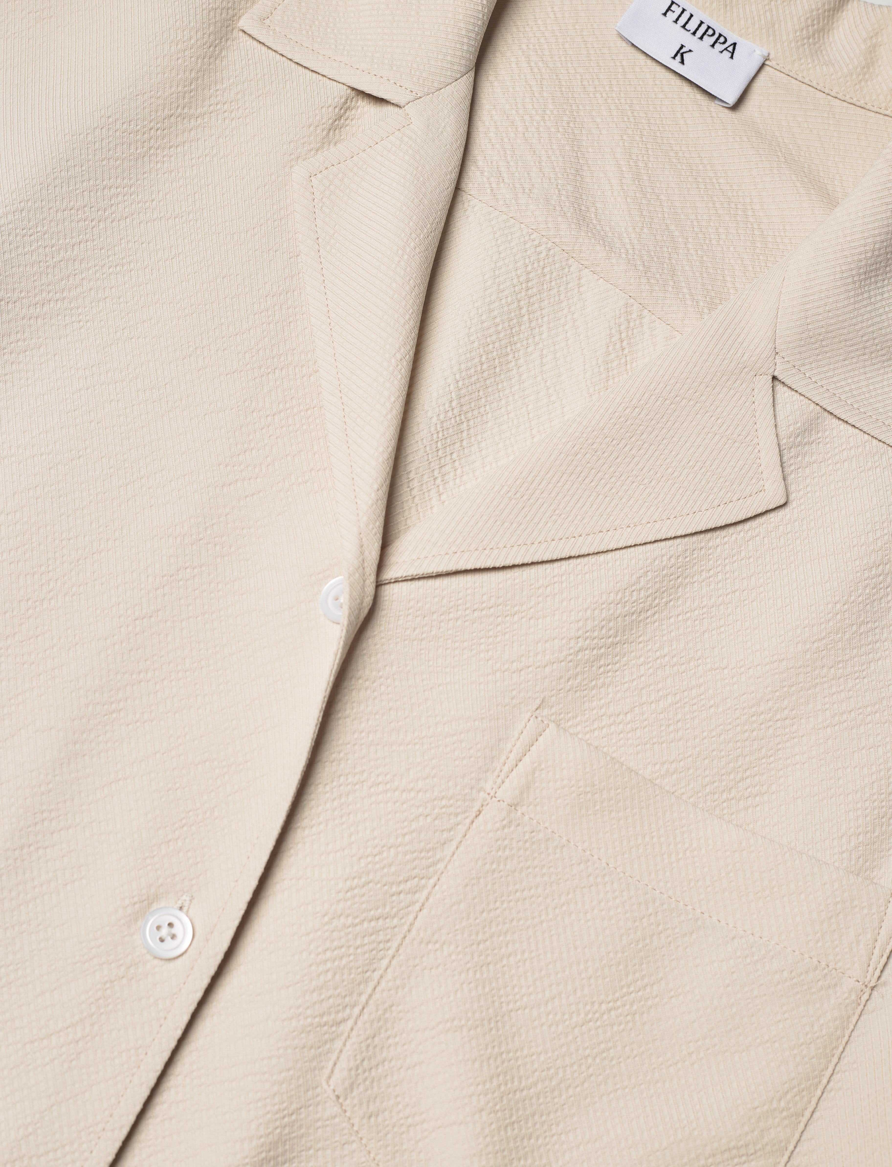 Filippa K - Draped Twill Shirt - ivory - 2