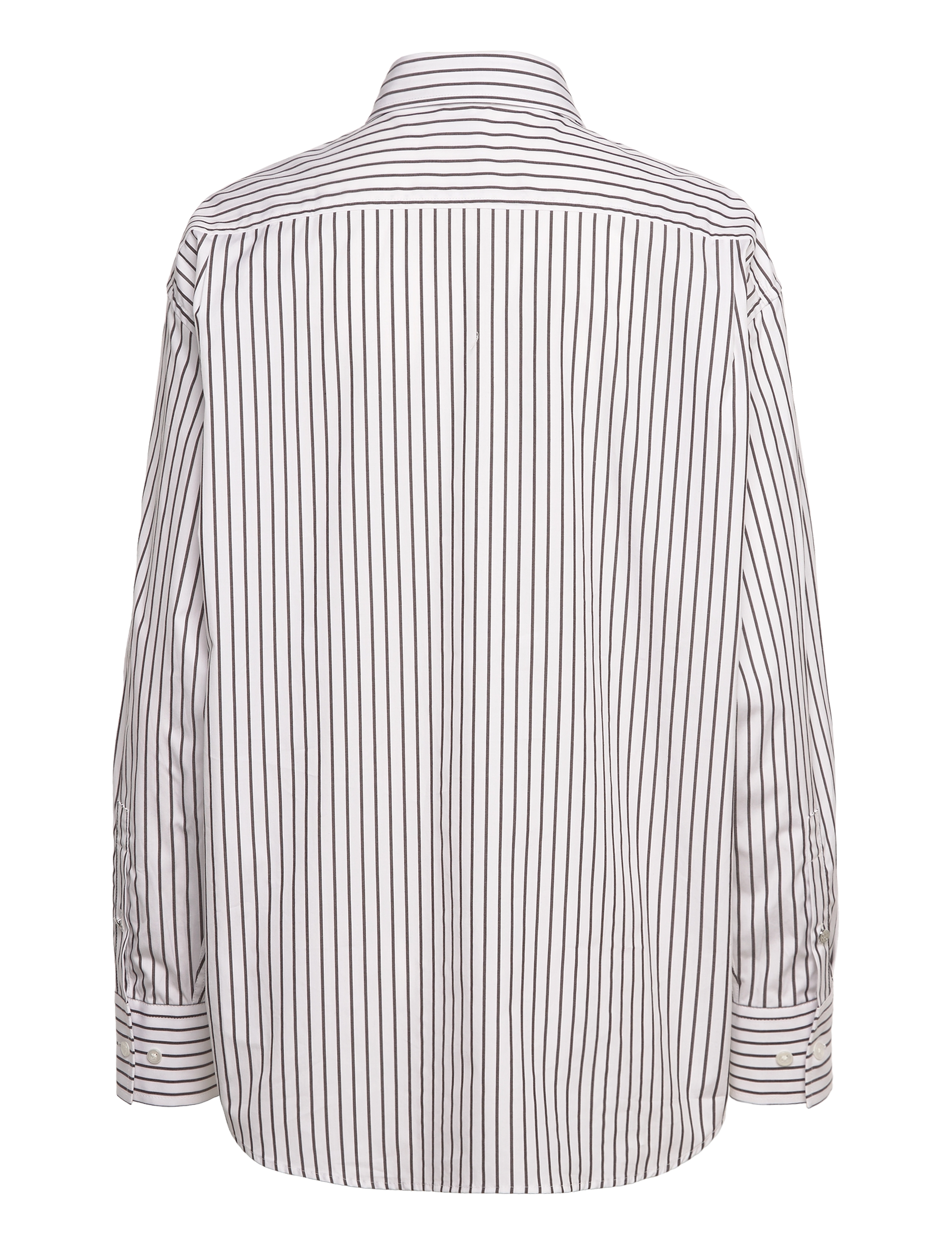 Filippa K - Classic Stripe Shirt - langærmede skjorter - coffee/whi - 1