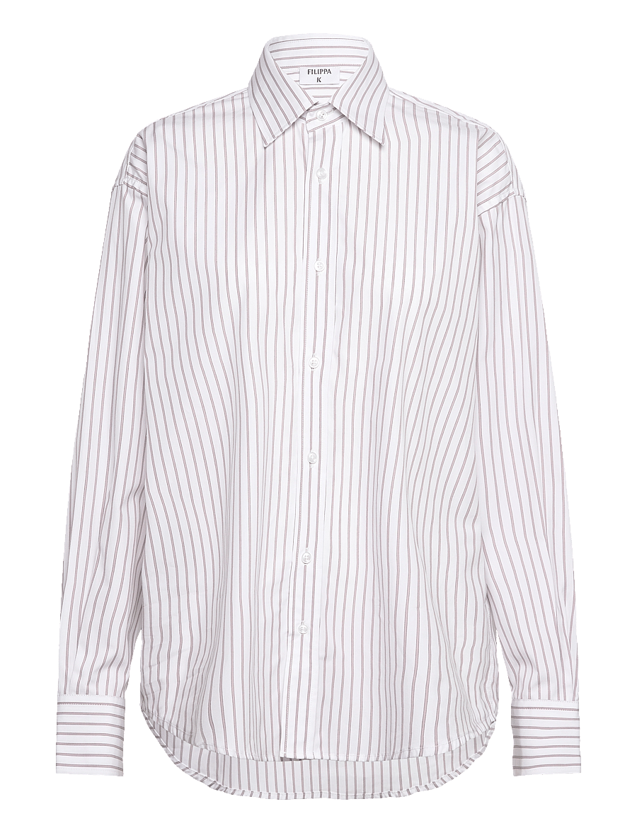 Filippa K - Classic Stripe Shirt - pitkähihaiset kauluspaidat - faded viol - 0