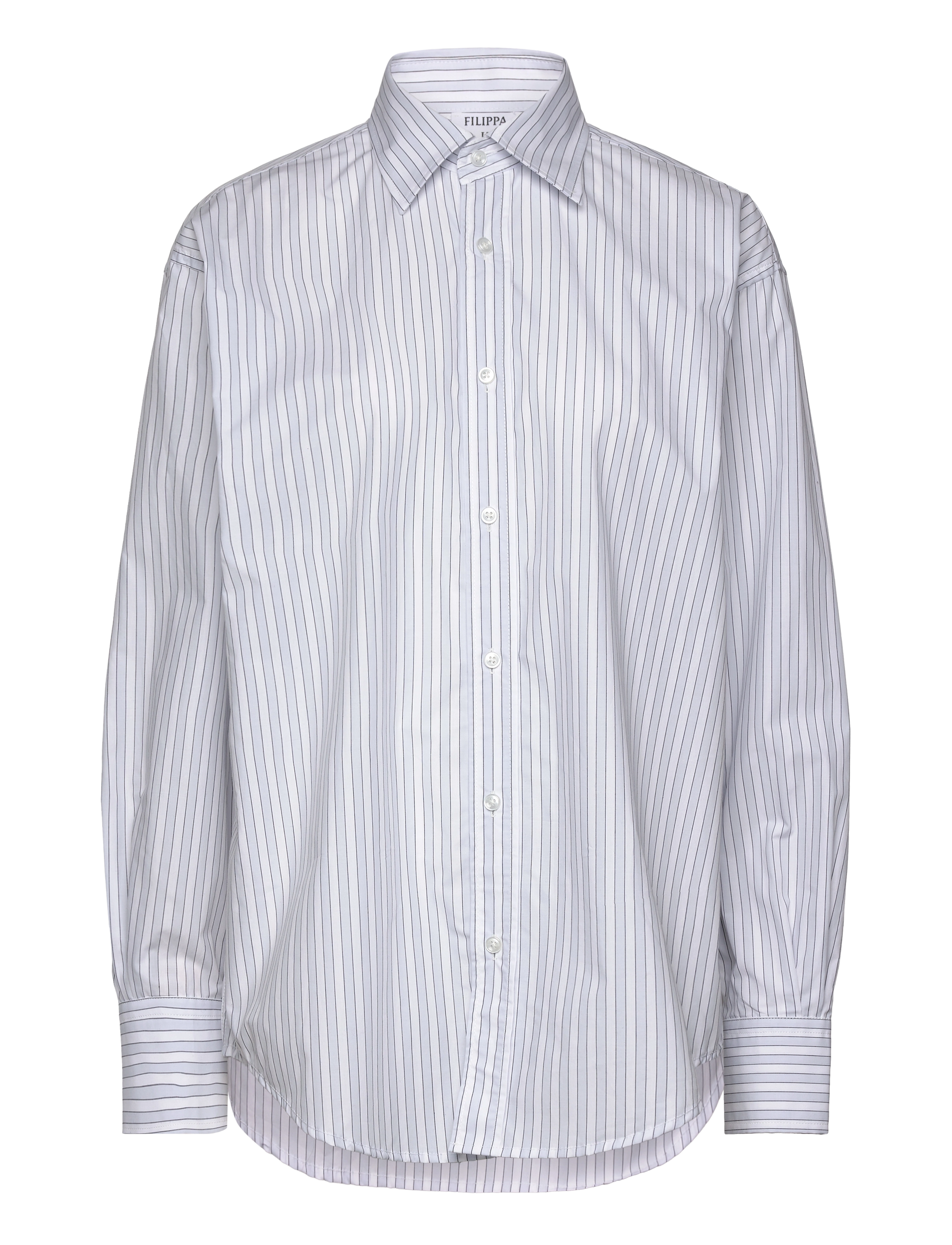 Filippa K Classic Stripe Shirt - Transitional Layering - ICE BLUE/W / blue